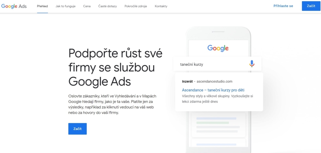 Podpořte růst své firmy se službou Google Ads