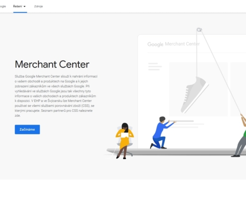 Google Merchant Center - Úvodní strana